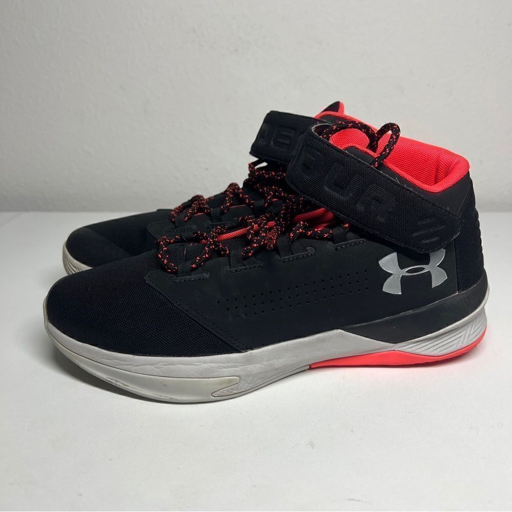 Under Armour Mens Get Be Zee 1298310-001 Black Lace Up Basketball Shoes Sz 11,5